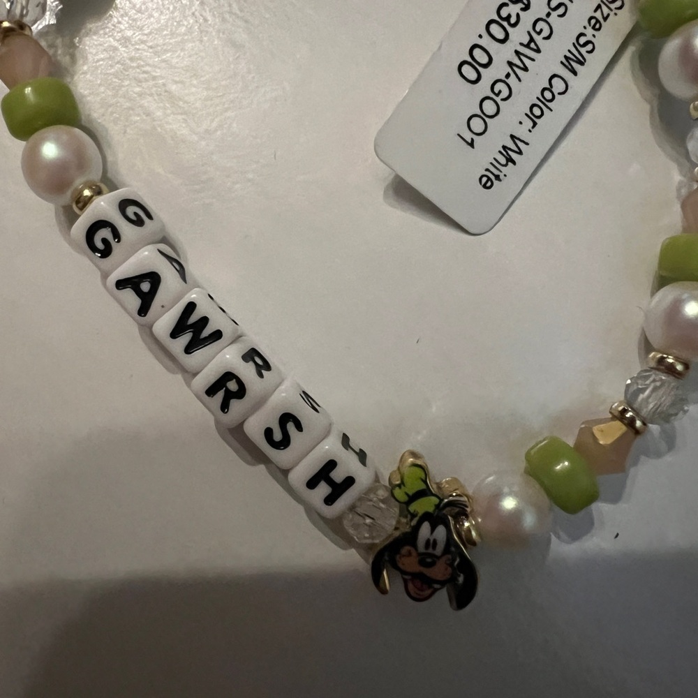 Little Words Project Disney Beaded Goofy Bracelet with Character Charm